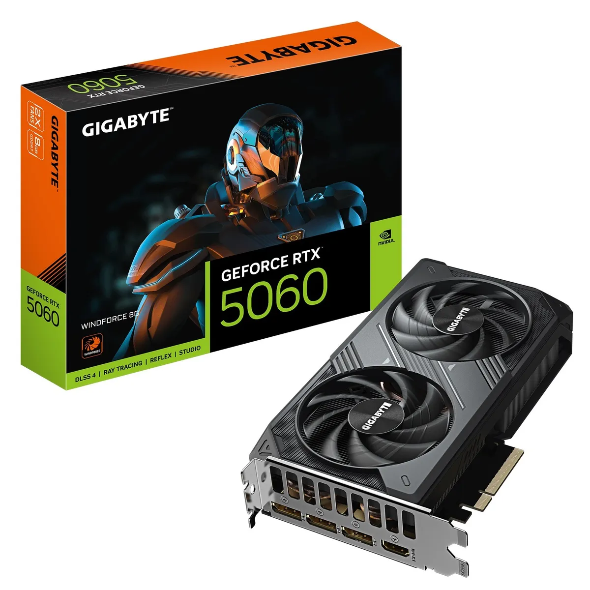 Відеокарта GF RTX 5060 8GB GDDR7 Windforce Gigabyte (GV-N5060WF2-8GD) - мініатюра 11