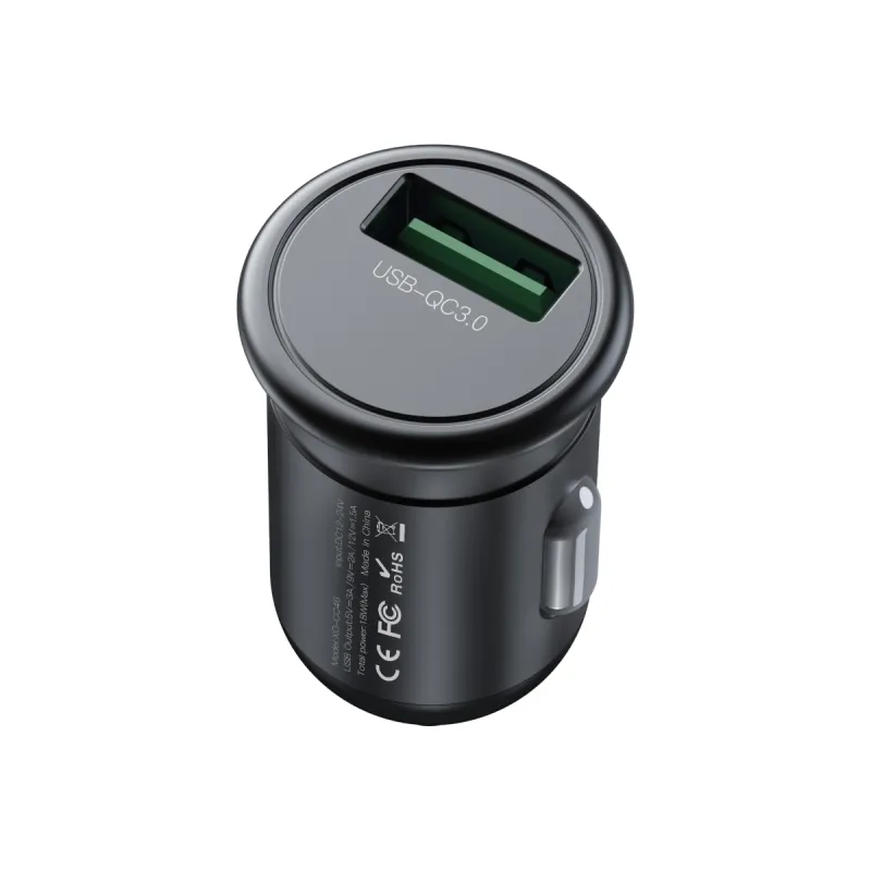 Автомобільний зарядний пристрій XO CC46 (USB, 3A) Gray (6920680827343) - мініатюра 2