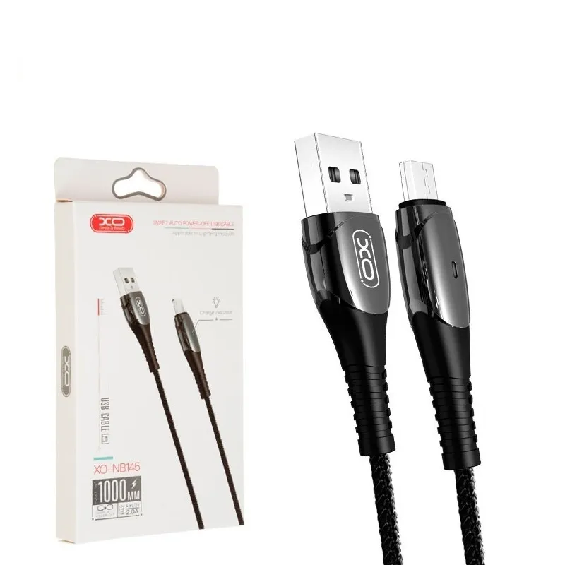 Кабель XO NB145 USB - Lightning, (M/M), 2.4A 1 м Black (6920680869558) - мініатюра 2