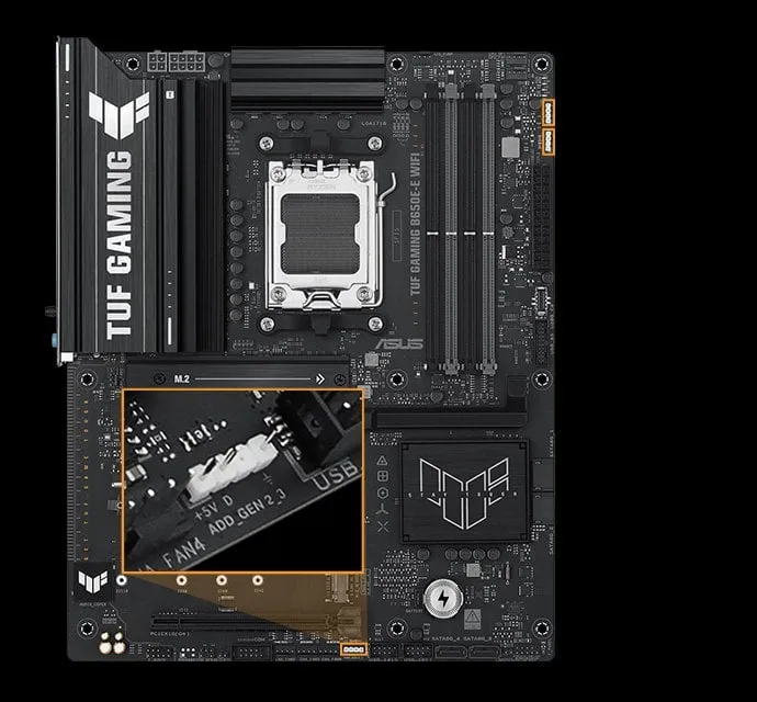 Материнська плата Asus TUF Gaming B650E-E WiFi Socket AM5 - мініатюра 10