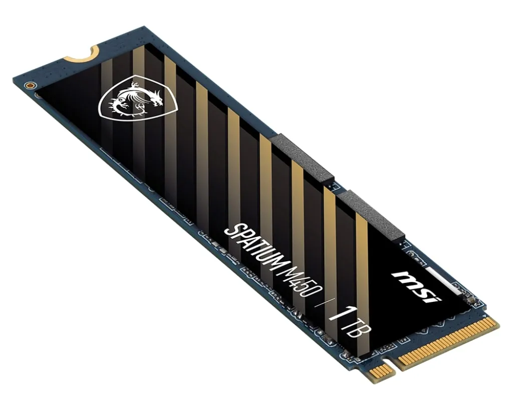 Накопичувач SSD 1TB MSI Spatium M450 V1 M.2 2280 PCIe 4.0 x4 NVMe 3D NAND TLC (S78-440L0M0-P83) - мініатюра 2