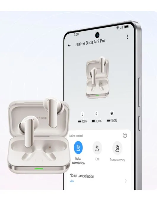 Bluetooth-гарнітура Realme Buds Air 7 Pro Glory Beige_EU - мініатюра 5