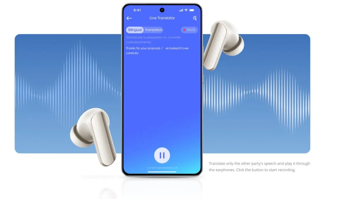 Bluetooth-гарнітура Realme Buds Air 7 Pro Glory Beige_EU - мініатюра 8