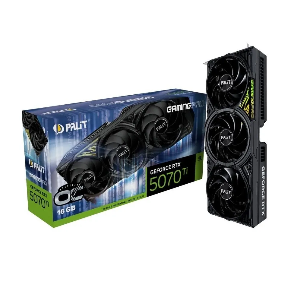 Відеокарта GF RTX 5070 Ti 16GB GDDR7 GamingPro OC V1 Palit (NE7507TS19T2-GB2031Y) - зображення 1