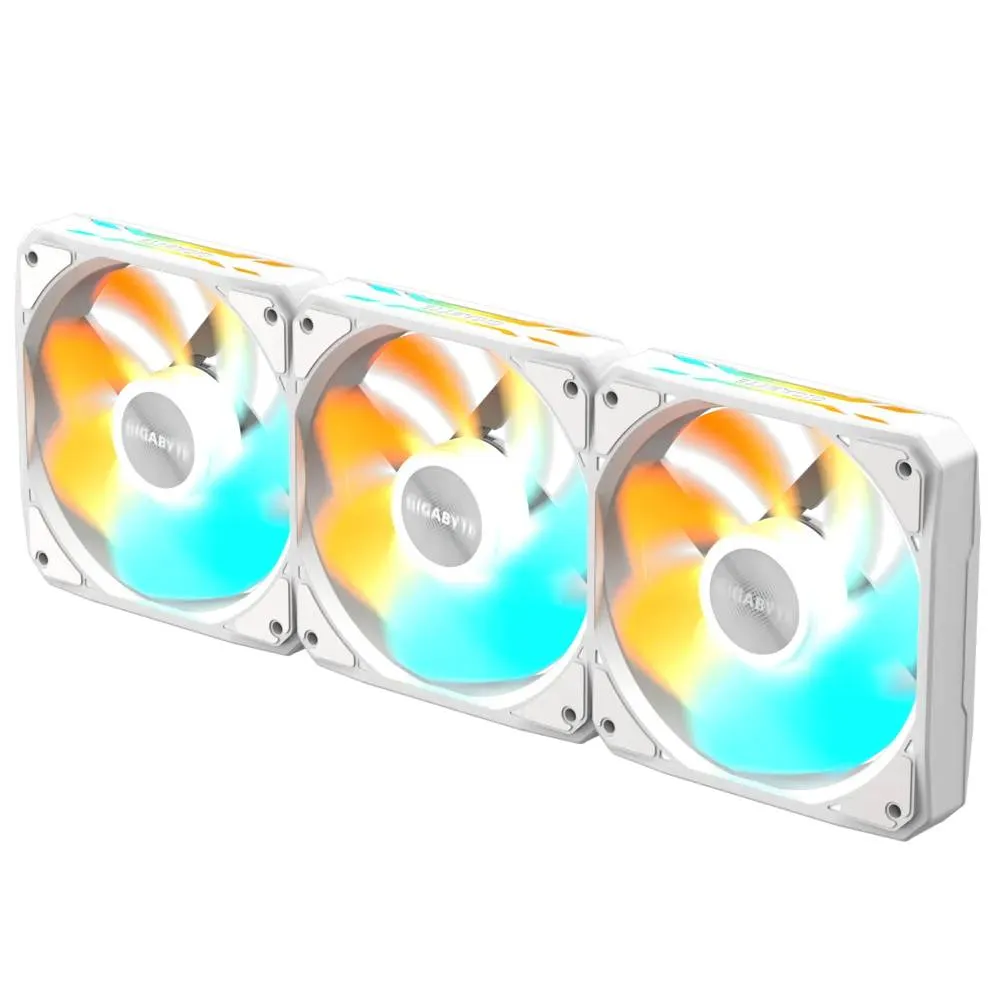 Вентилятор Gigabyte EZ Chain RVS Fan 120 Ice 3-Pack White (GP-GBT EZRVSFAN1203 ICE) - зображення 1
