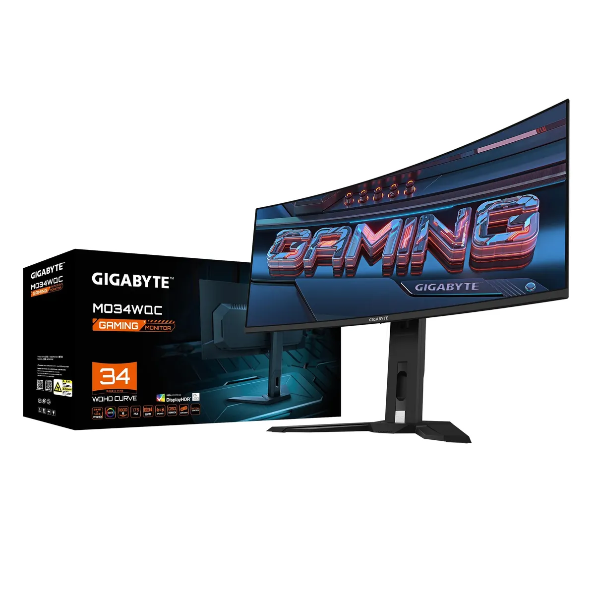 Монітор Gigabyte 34" MO34WQC OLED Black 175Hz Curved - мініатюра 8