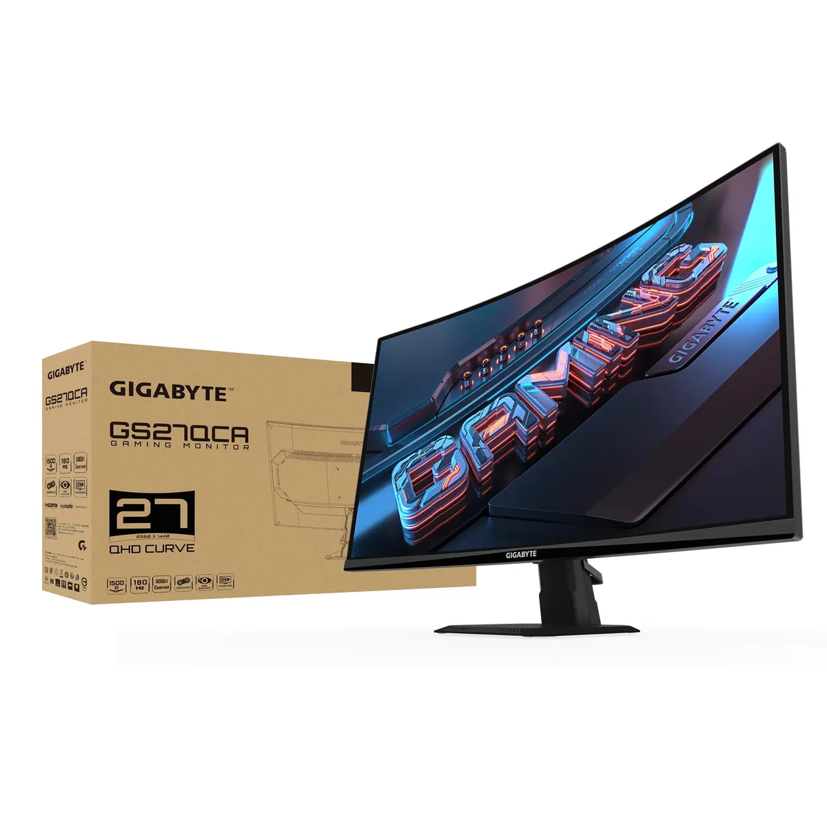 Монітор Gigabyte 27" GS27QCA VA Black 180Hz Curved - мініатюра 8