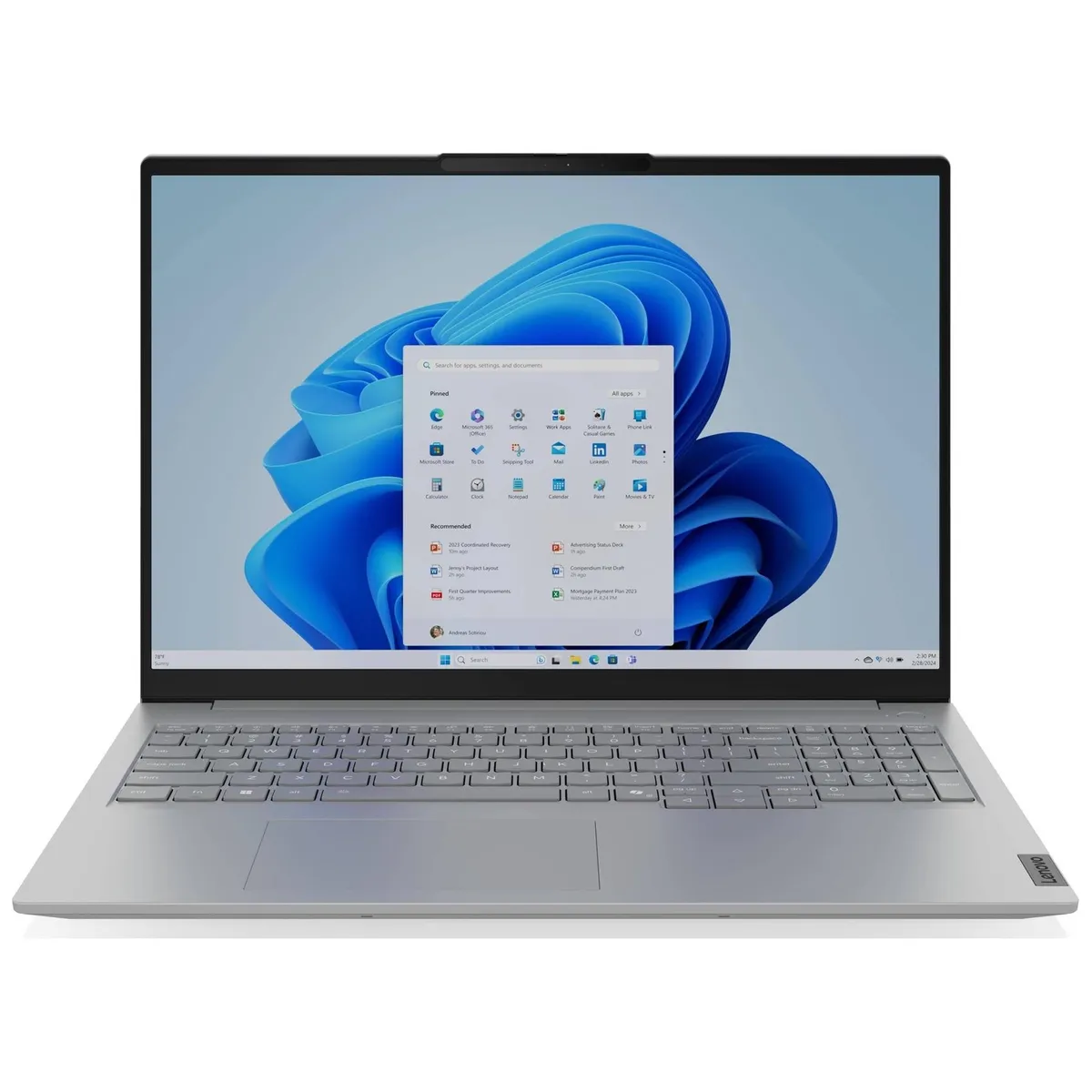 Ноутбук Lenovo ThinkBook 16 G8 IAL (21SK0076RA) Arctic Grey - мініатюра 11