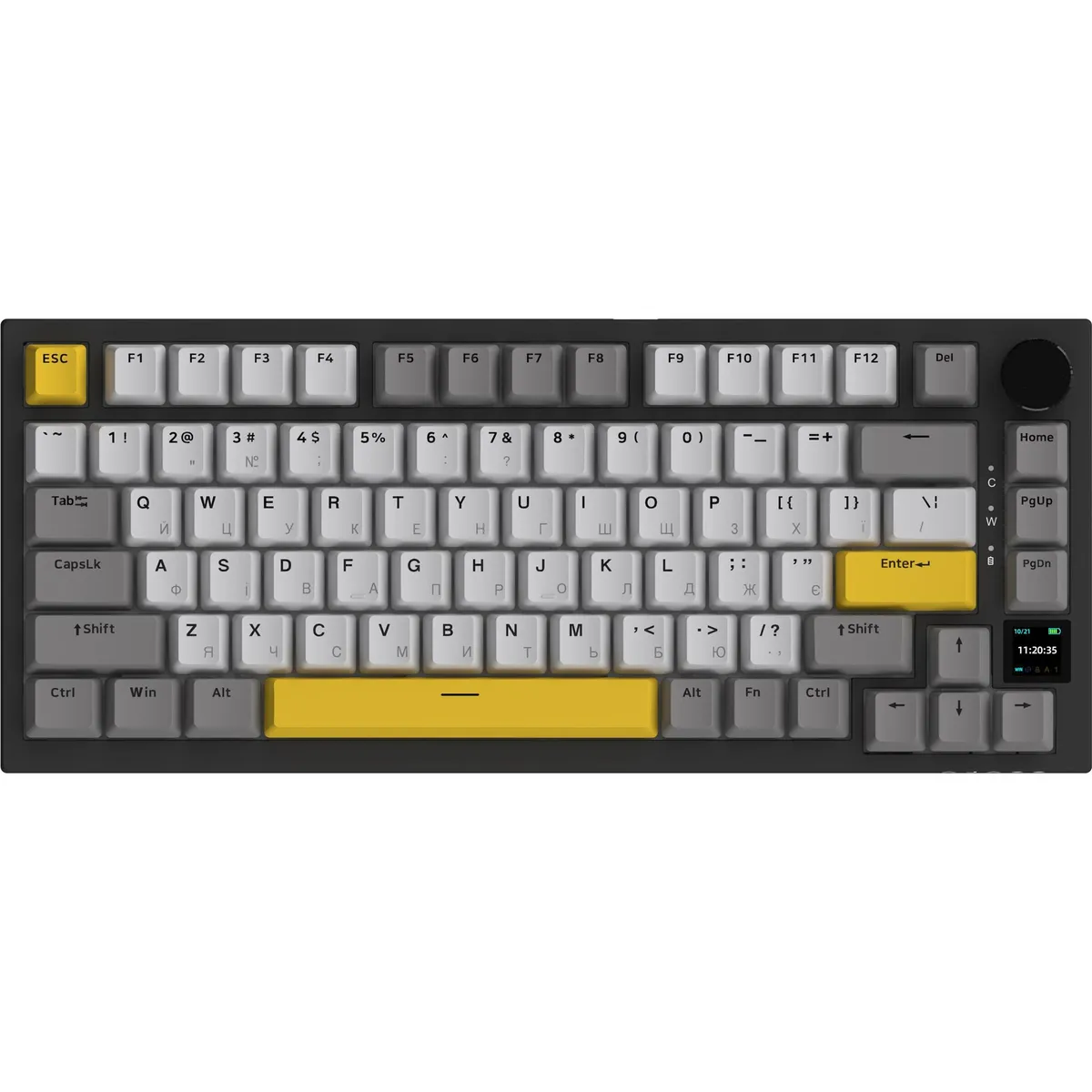 Клавіатура бездротова Ajazz AK820 Pro Gift Switch Black (AK820PRO-G-BGY) - зображення 1