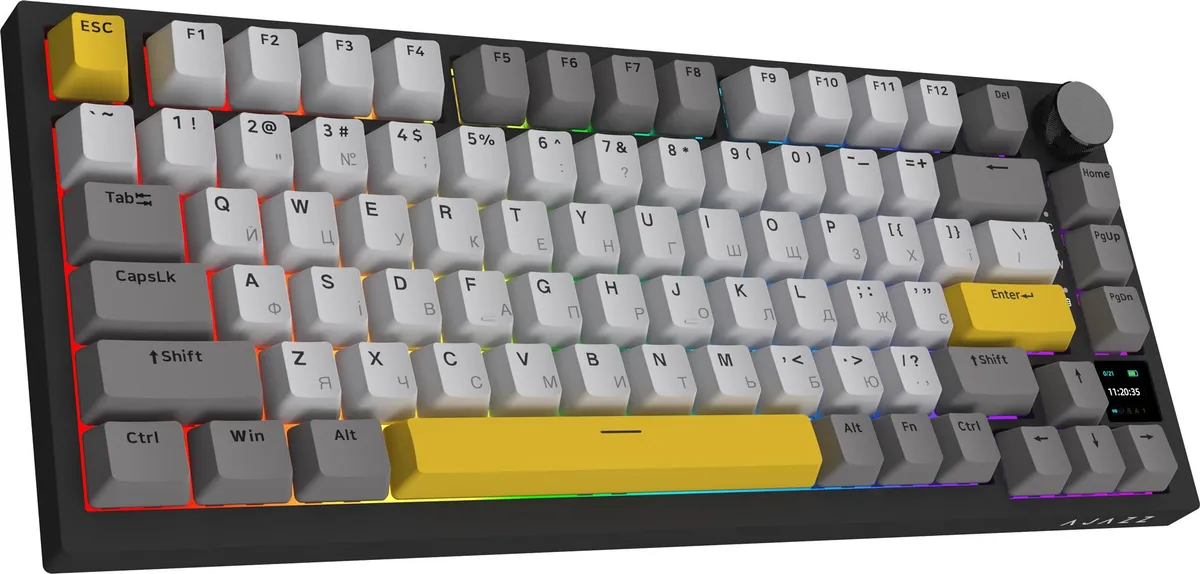 Клавіатура бездротова Ajazz AK820 Pro Gift Switch Black (AK820PRO-G-BGY) - мініатюра 4