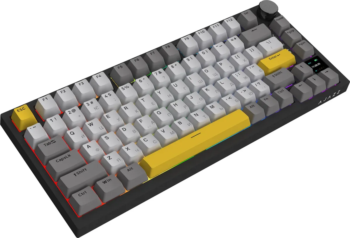 Клавіатура бездротова Ajazz AK820 Pro Gift Switch Black (AK820PRO-G-BGY) - мініатюра 5