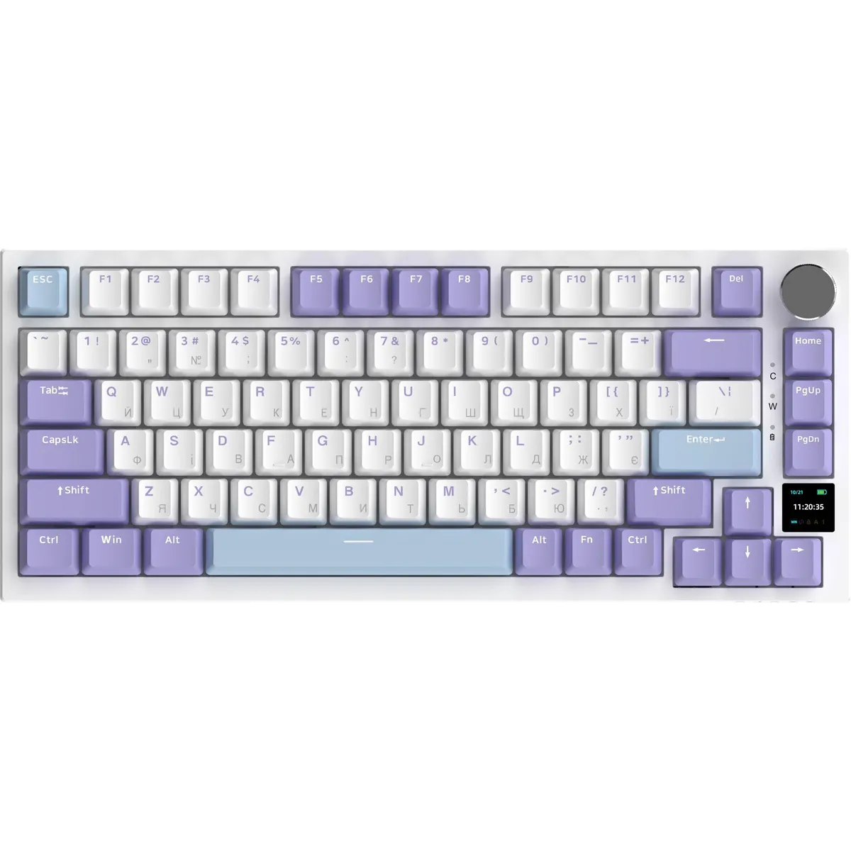 Клавіатура бездротова Ajazz AK820 Pro Gift Switch Purple (AK820PRO-G-PWB) - зображення 1