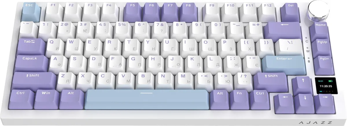 Клавіатура бездротова Ajazz AK820 Pro Gift Switch Purple (AK820PRO-G-PWB) - мініатюра 3