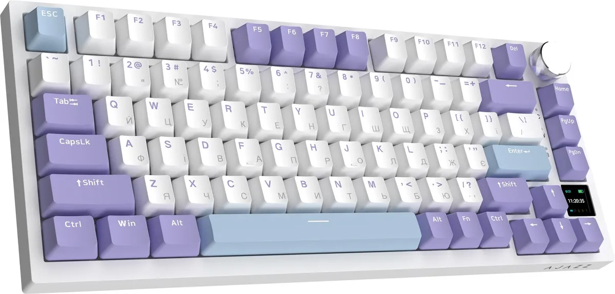 Клавіатура бездротова Ajazz AK820 Pro Gift Switch Purple (AK820PRO-G-PWB) - мініатюра 4