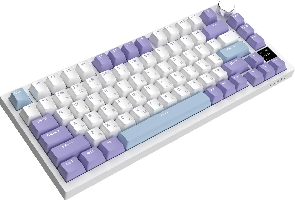 Клавіатура бездротова Ajazz AK820 Pro Gift Switch Purple (AK820PRO-G-PWB) - мініатюра 5