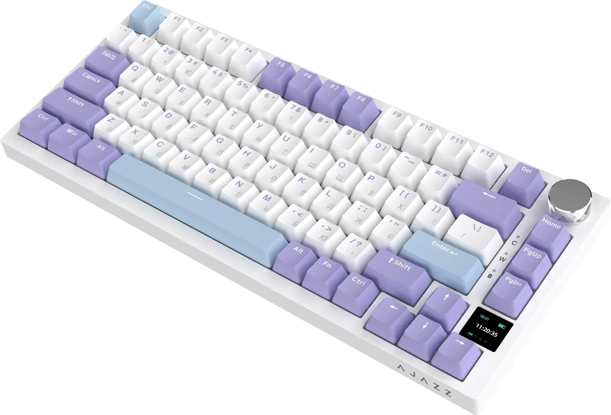 Клавіатура бездротова Ajazz AK820 Pro Gift Switch Purple (AK820PRO-G-PWB) - мініатюра 6