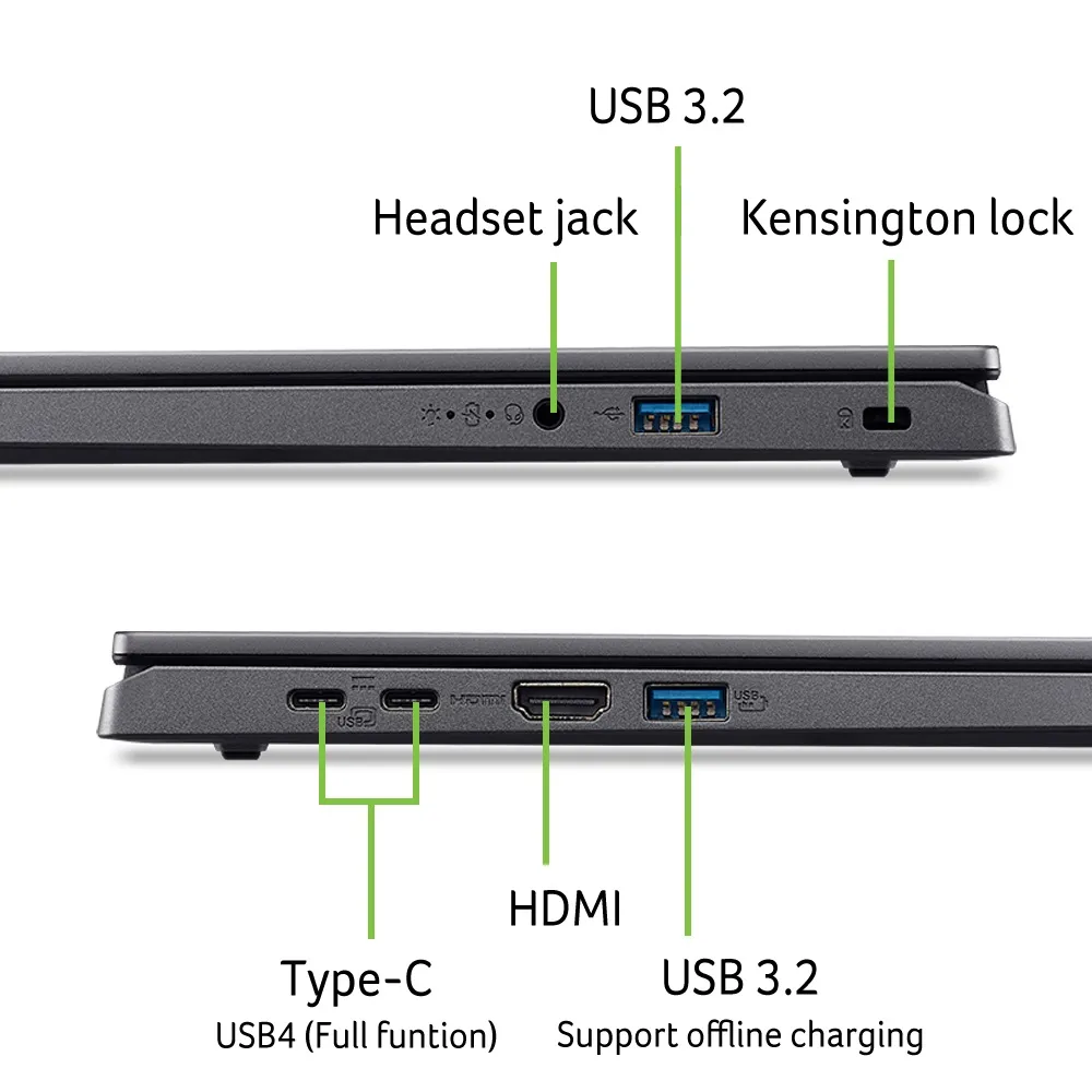 Ноутбук Acer Aspire 15 A15-61M-R9U9 (NX.JDHEU.003) Steel Gray - мініатюра 10