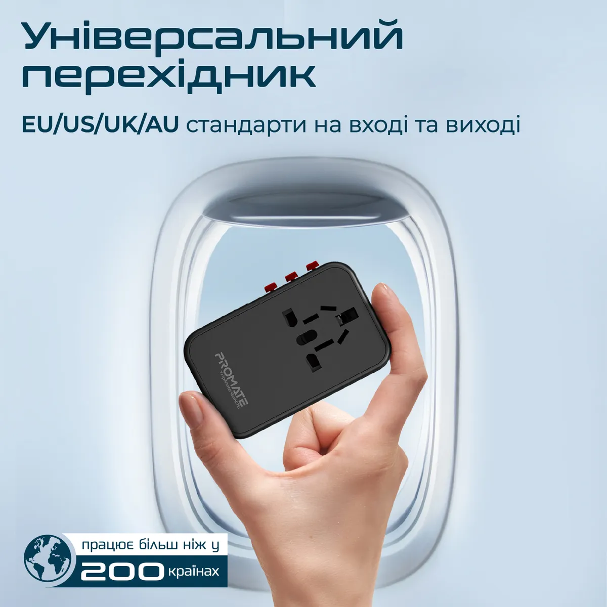 Зарядний пристрій Promate TripMate-GaN75 75W Black - мініатюра 2