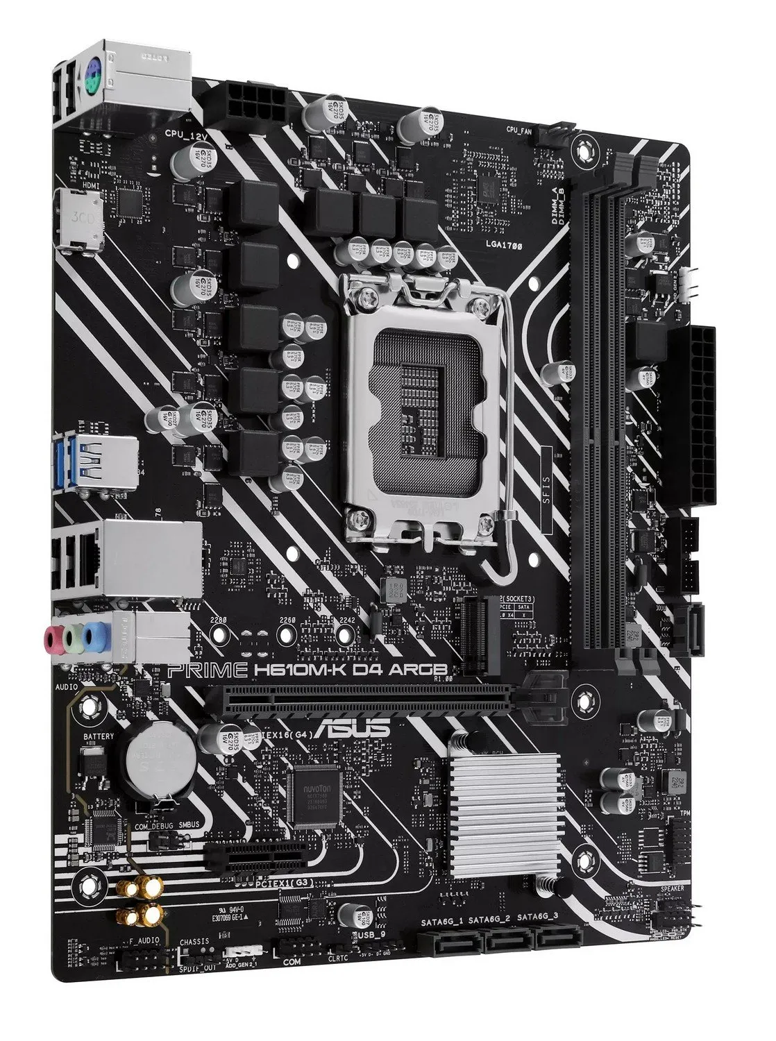 Материнська плата Asus Prime H610M-K D4 ARGB Socket 1700 - мініатюра 2