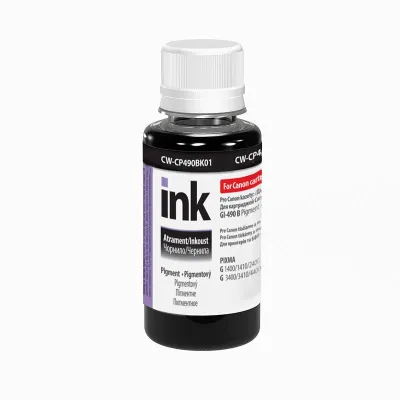 Чорнило CW Canon PIXMA G1400/G2400/G3400 (CW-CP490BK01) Black Pigment, 100мл - мініатюра 2