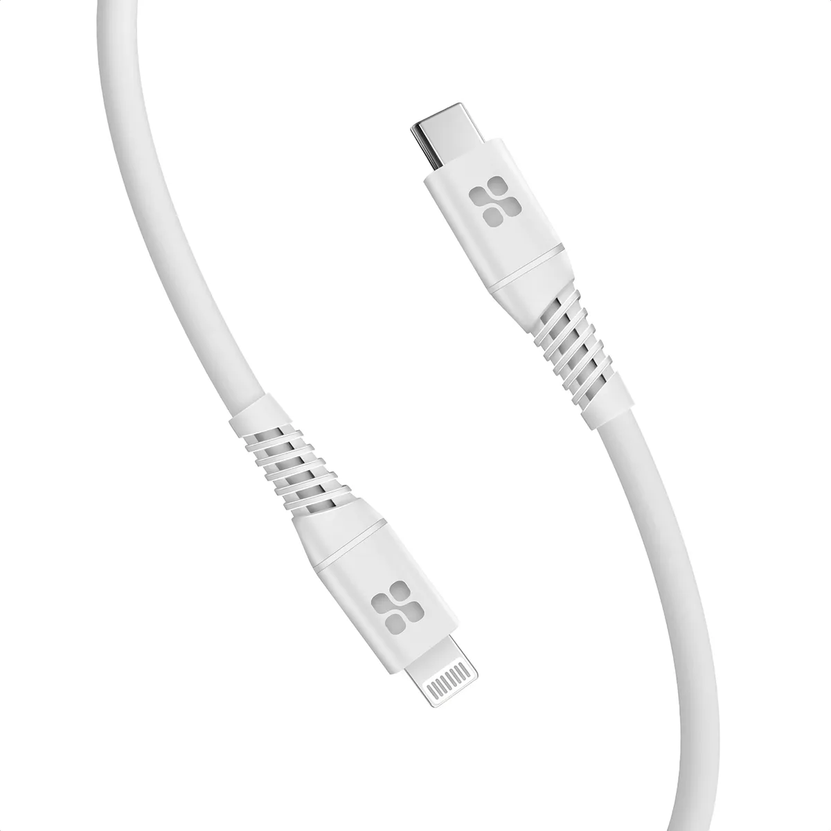 Кабель Promate PowerLine-Ci120 USB Type-C - Lightning (M/M), 3 A, 20 W, 1.2 м, White - зображення 1