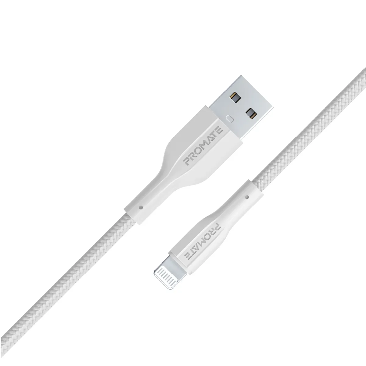 Кабель Promate xCord-Ai200 USB - Lightning (M/M), 2 A, 2 м, White - зображення 1