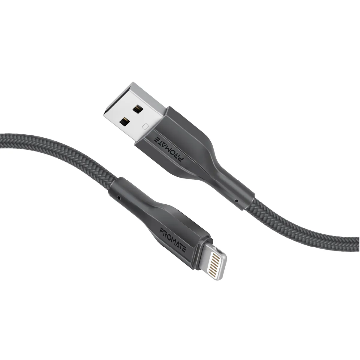 Кабель Promate xCord-Ai200 USB - Lightning (M/M), 2 A, 2 м, Black - зображення 1