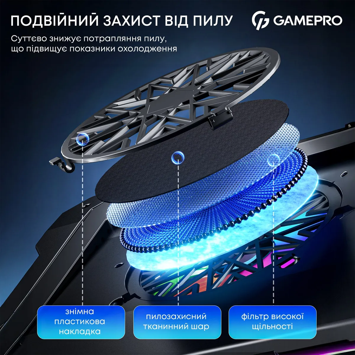 Охолоджуюча підставка для ноутбука GamePro CP950 - мініатюра 9