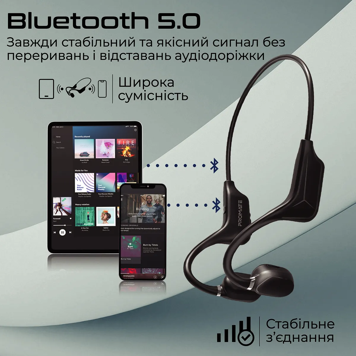 Bluetooth-гарнітура Promate Ripple Black - мініатюра 5