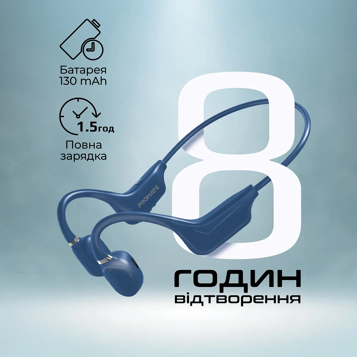 Bluetooth-гарнітура Promate Ripple Blue - мініатюра 7