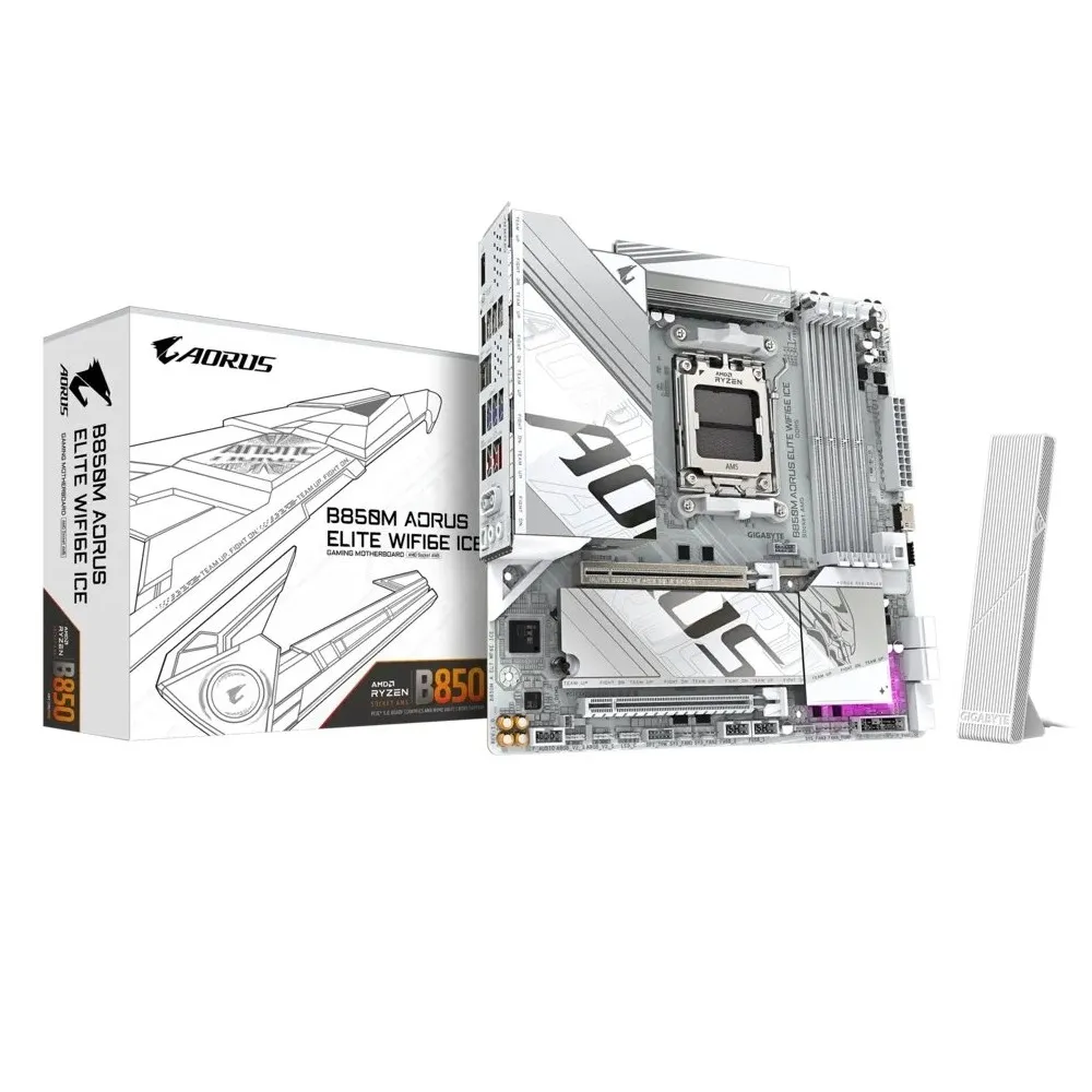 Материнська плата Gigabyte B850M Aorus Elite WiFi6E Ice Socket AM5 - зображення 1