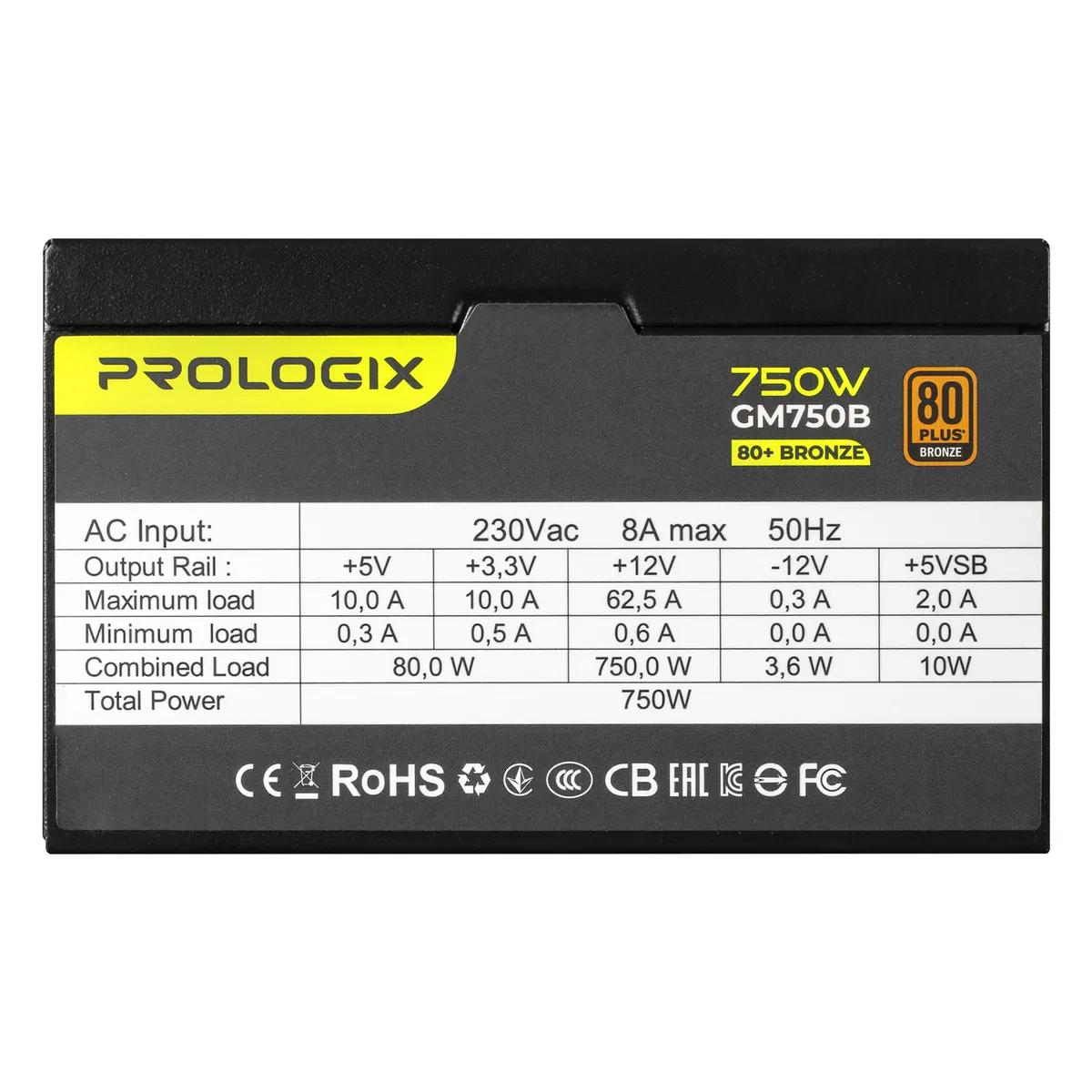 Блок живлення Prologix GM750B 750W 80+ Bronze - зображення 1