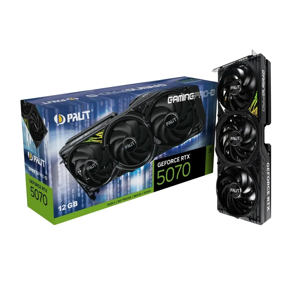 Відеокарта GF RTX 5070 12GB GDDR7 GamingPro-S Palit (NE75070019K9-GB2050U) - зображення 1