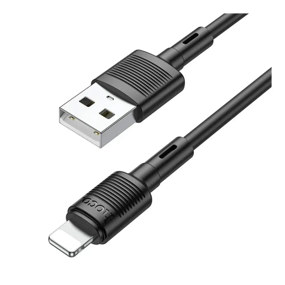 Кабель Hoco X83 USB - Lightning  (M/M), 1 м, Black (6931474770868) - мініатюра 2
