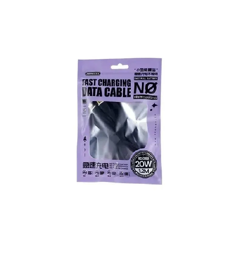 Кабель Remax RC-C063 Bosu USB Type-C - Lightning (M/M), 20W, 1.2 м, Black (6954851207016)