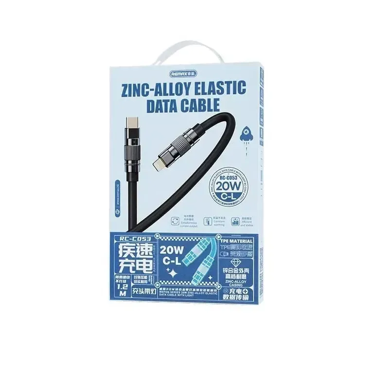 Кабель Remax RC-C053 Wefon USB Type-C - Lightning (M/M), 20W, 1.2 м, Blue (6954851206071) - мініатюра 2