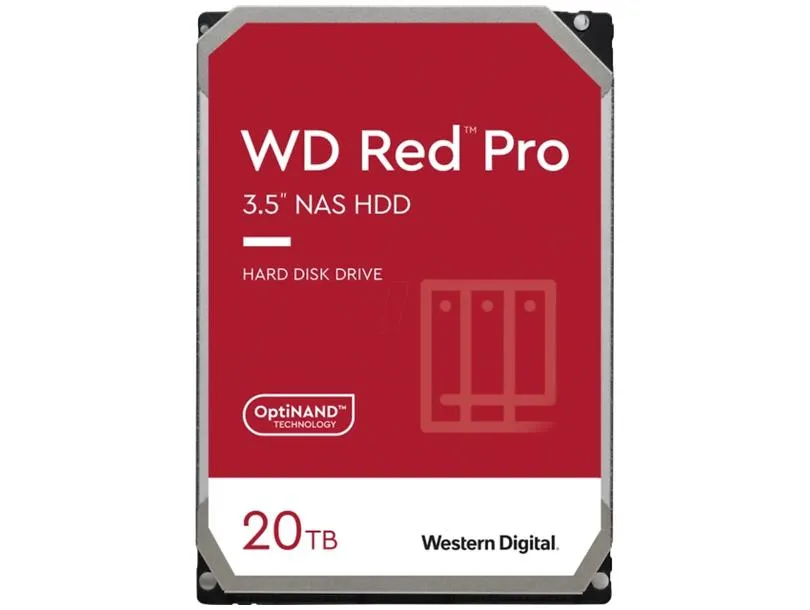 Накопичувач HDD SATA 20.0TB WD Red Pro NAS 7200rpm 512MB (WD201KFGX) - мініатюра 2