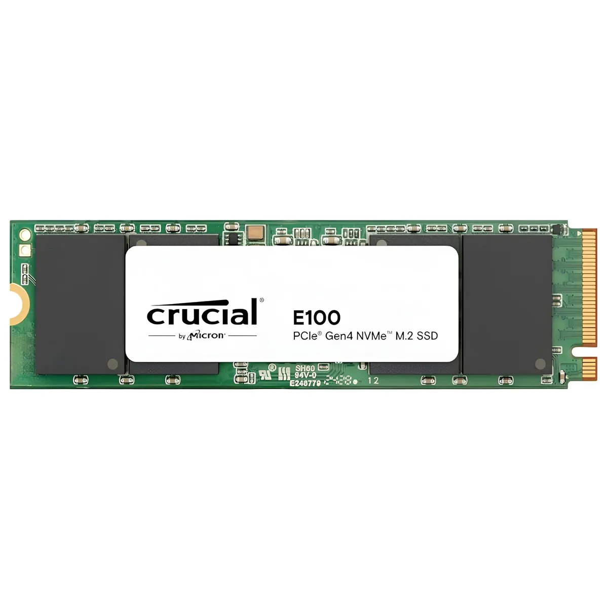 Накопичувач SSD 480GB Crucial E100 M.2 2280 NVMe PCIe 4.0 x4 3D NAND QLC (CT480E100SSD8) - зображення 1