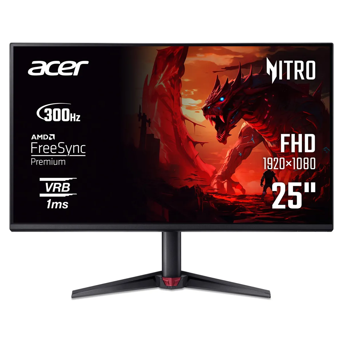 Монітор Acer 24.5" Nitro VG250QFbmiipx (UM.KV0EE.F04) IPS Black 300Hz - зображення 1