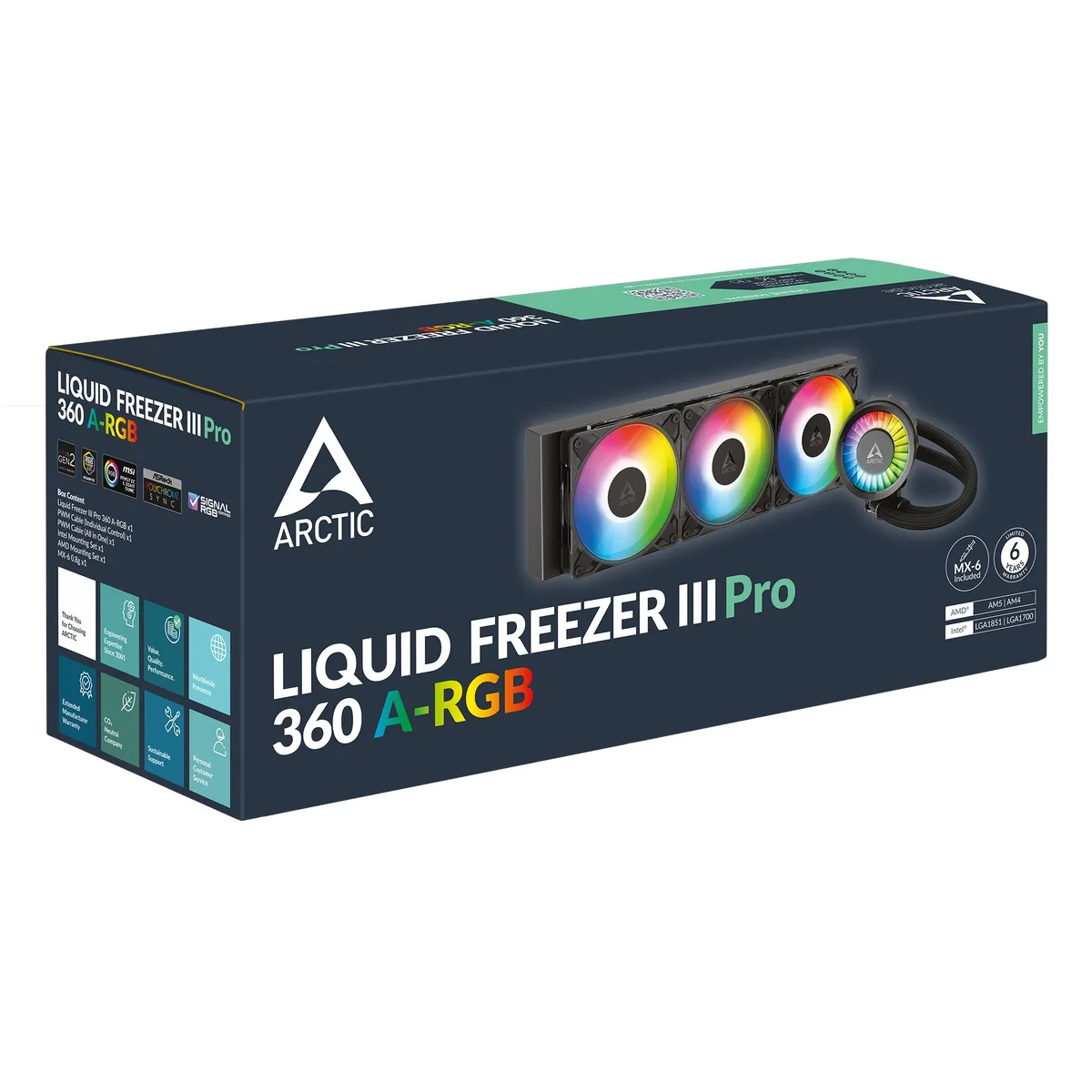 Система водяного охолодження Arctic Liquid Freezer III Pro 360 A-RGB Black (ACFRE00184A) - мініатюра 5