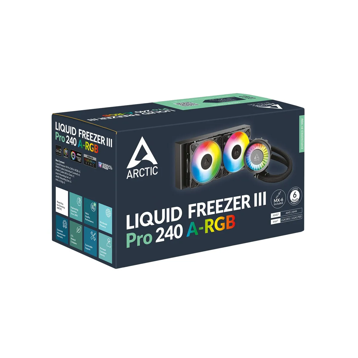 Система водяного охолодження Arctic Liquid Freezer III Pro 240 A-RGB Black (ACFRE00182A) - мініатюра 3