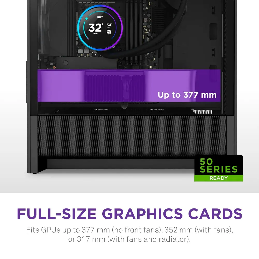 Корпус NZXT H3 Flow Black без БЖ (CC-H31FB-01) - мініатюра 7