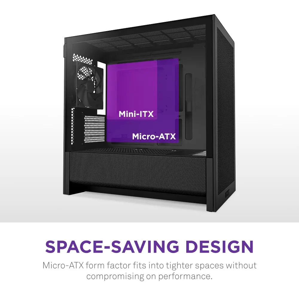 Корпус NZXT H3 Flow Black без БЖ (CC-H31FB-01) - мініатюра 8