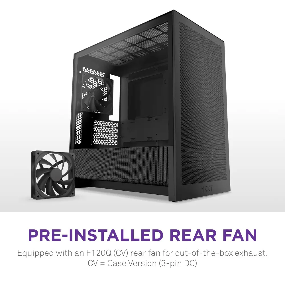 Корпус NZXT H3 Flow Black без БЖ (CC-H31FB-01) - мініатюра 9