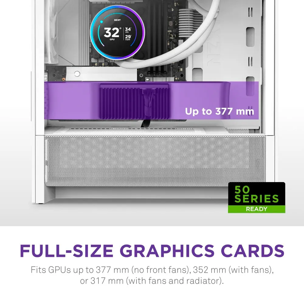 Корпус NZXT H3 Flow White без БЖ (CC-H31FW-01) - мініатюра 7