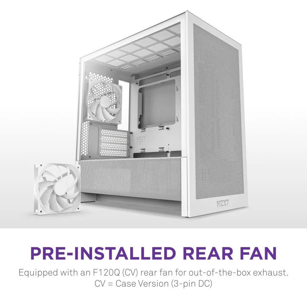 Корпус NZXT H3 Flow White без БЖ (CC-H31FW-01) - мініатюра 9