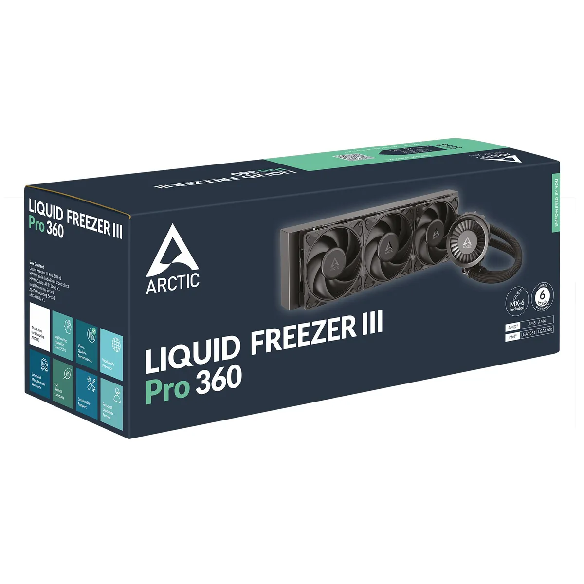 Система водяного охолодження Arctic Liquid Freezer III Pro 360 Black (ACFRE00180A) - мініатюра 6