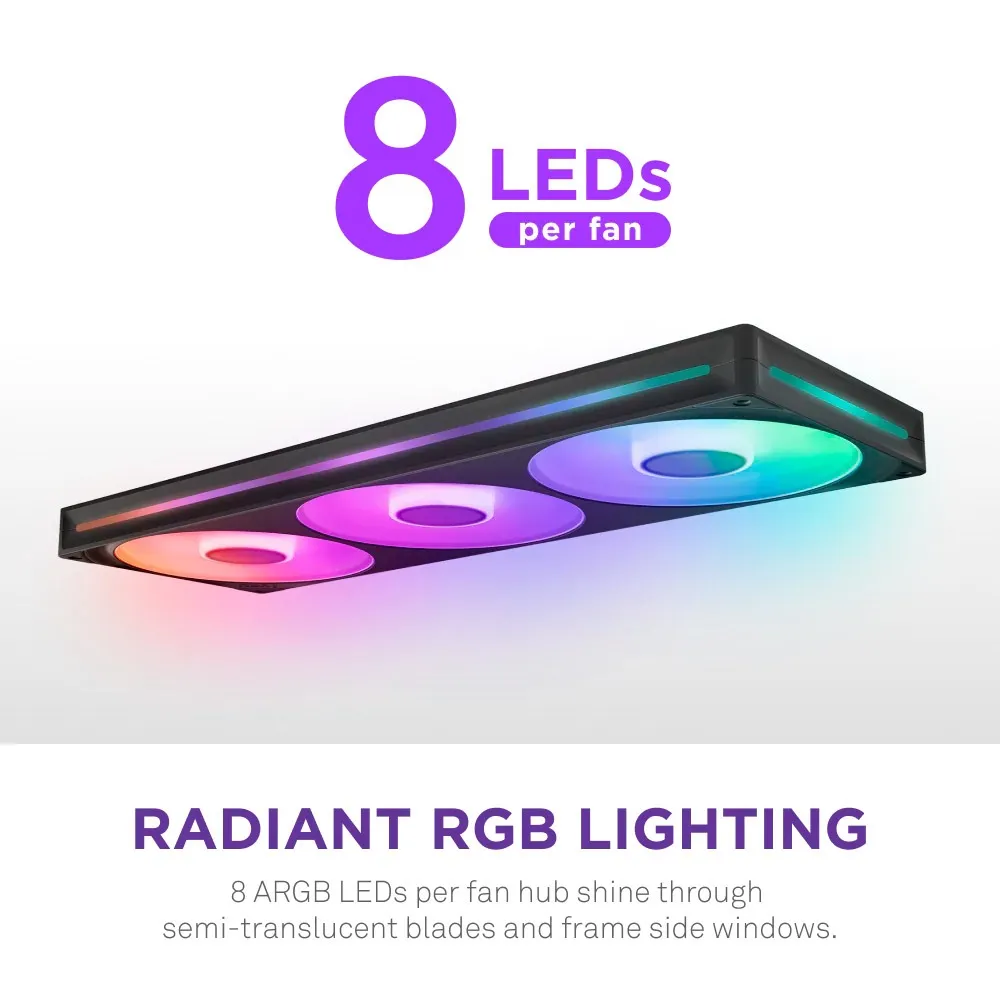 Вентилятор NZXT F420 RGB Core Black (RF-U42HF-B1) - мініатюра 8