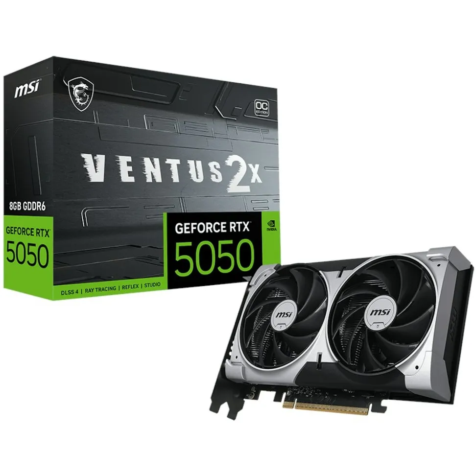 Відеокарта GF RTX 5050 8GB GDDR6 Ventus 2X OC MSI (GeForce RTX 5050 8G VENTUS 2X OC) - мініатюра 6