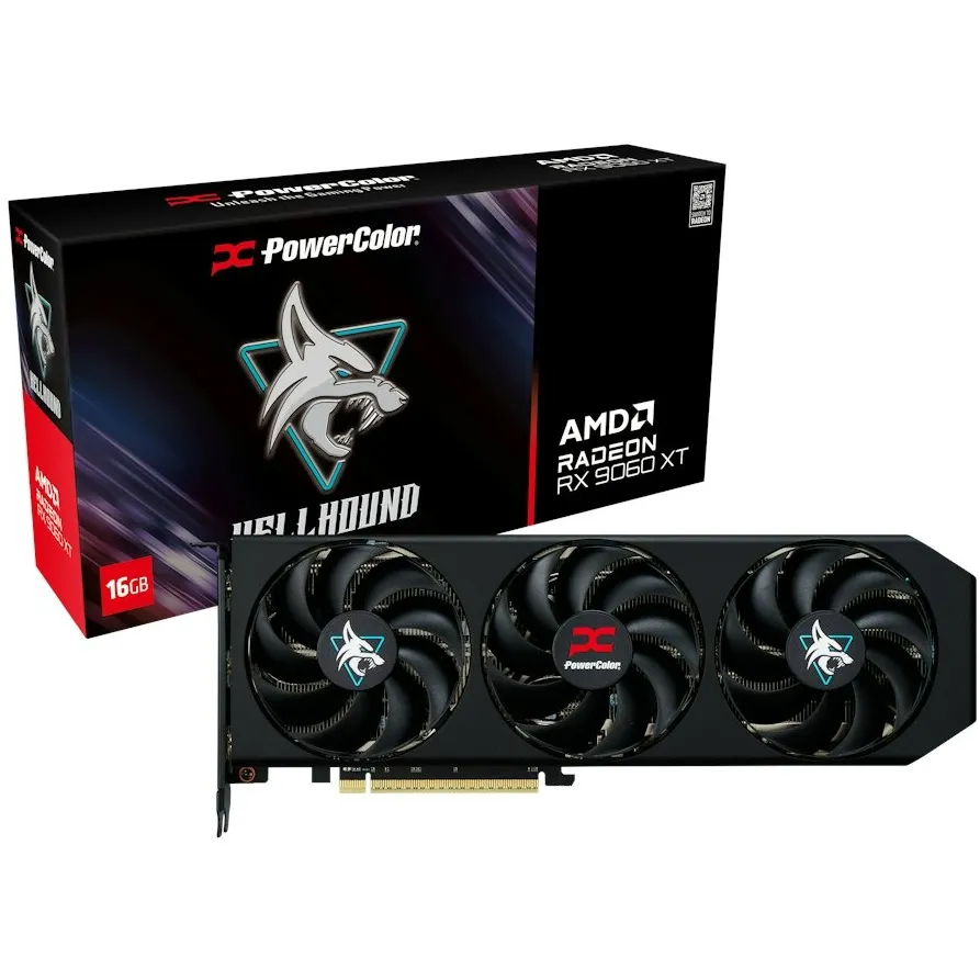 Відеокарта AMD Radeon RX 9060 XT 16GB GDDR6 Hellhound PowerColor (RX9060XT 16G-L/OC) - мініатюра 6